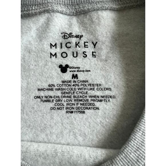 Disney Mickey Mouse holiday lights gray pullover sweater size Medium - Picture 3 of 7